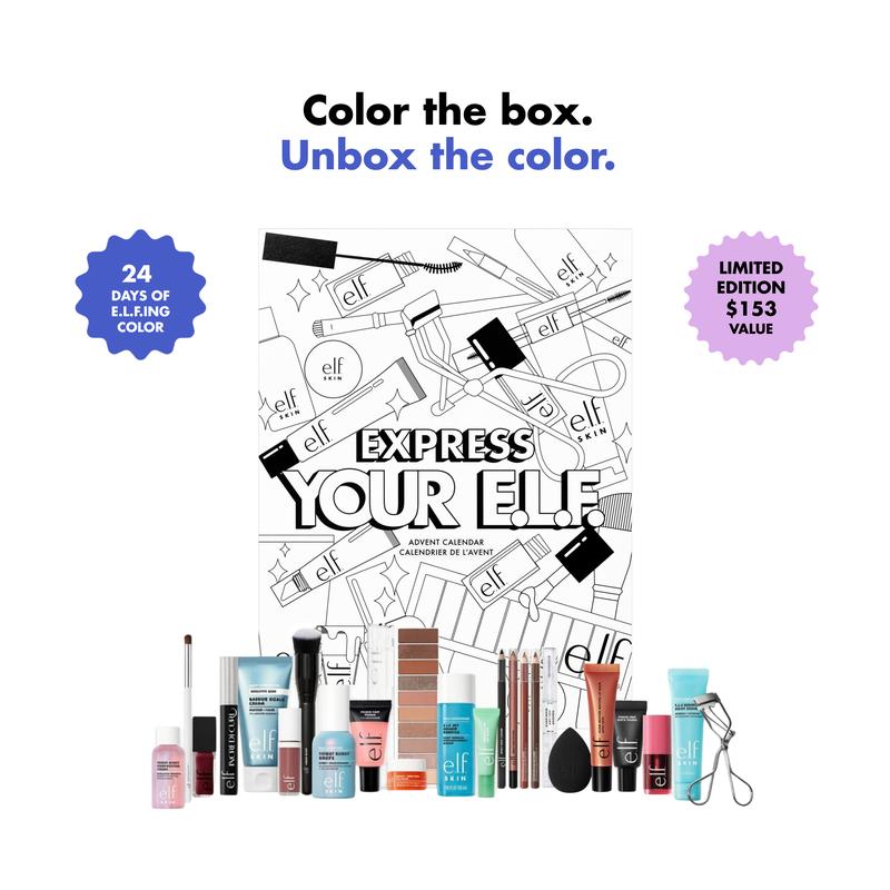 e.l.f. Express Your e.l.f. calendar and 24 beauty gifts