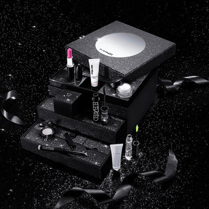 MAC Icons Advent Calendar open drawers with included makeup and skincare