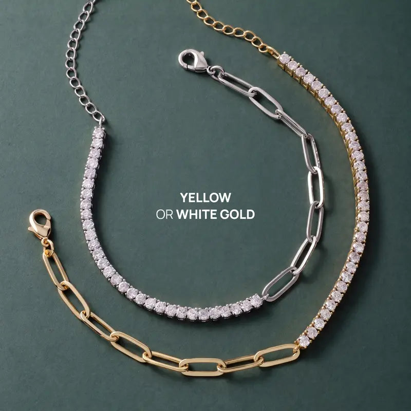 Yellow gold and white gold bracelet examples