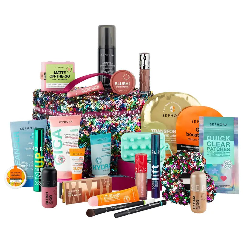 SEPHORA COLLECTION Premium Advent Calendar with sequined case and full assortment